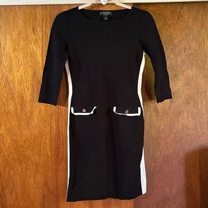 LAUREN RALPH LAUREN Black & White Dress Sz S